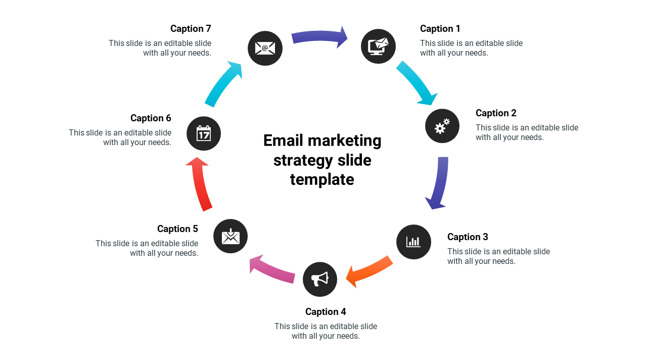 Email marketing strategy slide template